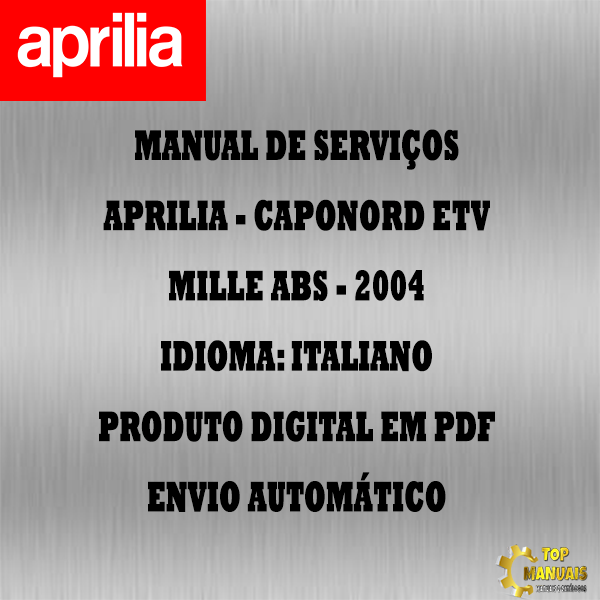 Manual De Serviços - Aprilia - Caponord Etv Mille Abs - 2004