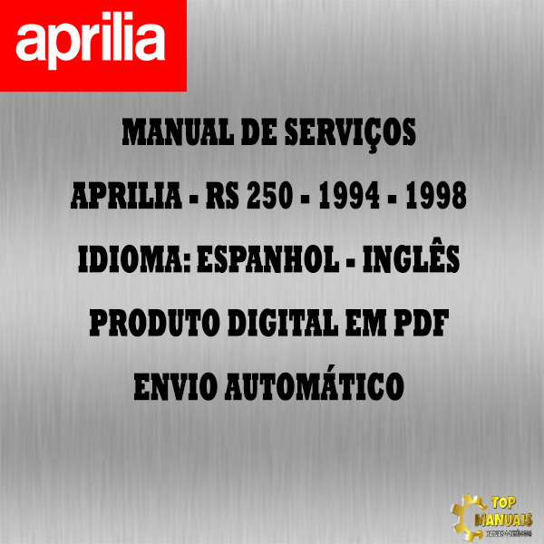 Manual De Serviços - Aprilia - RS 250 - 1994 - 1998