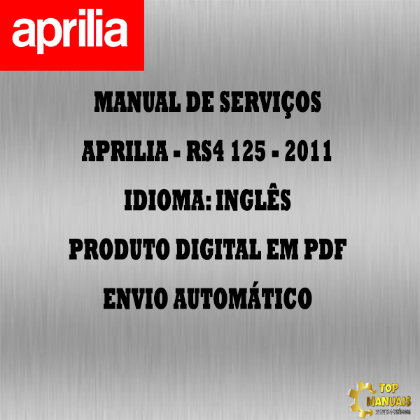 Manual De Serviços - Aprilia - RS4 125 - 2011