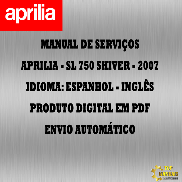 Manual De Serviços - Aprilia - SL 750 Shiver - 2007