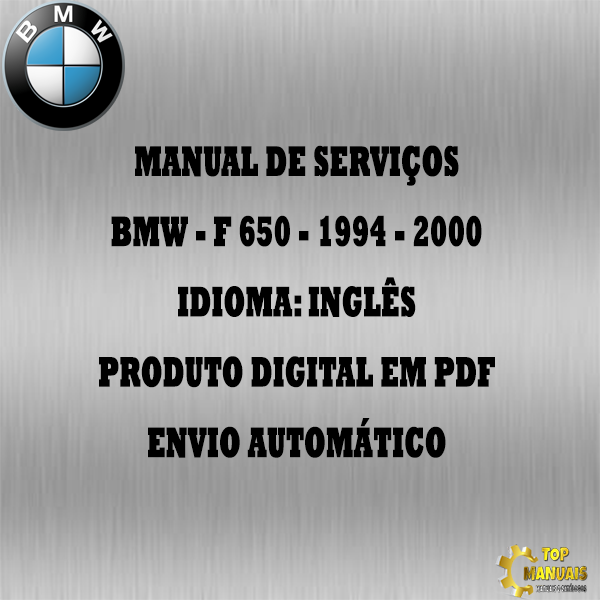 Manual De Serviços - Bmw - F 650 - 1994 - 2000