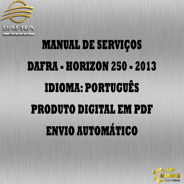 Manual De Serviços - Dafra - Horizon 250 - 2013