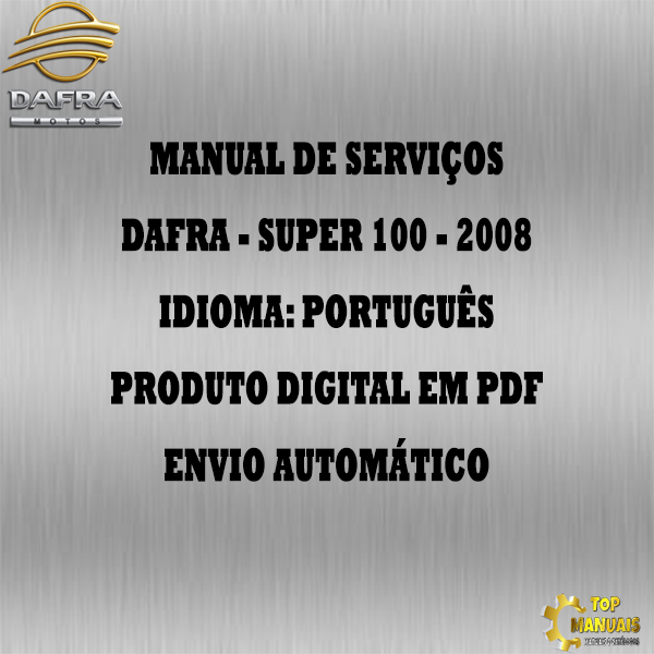 Manual De Serviços - Dafra - Super 100 - 2008