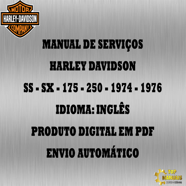 Manual De Serviços - Harley Davidson - SS - SX - 175 - 250 - 1974 - 1976