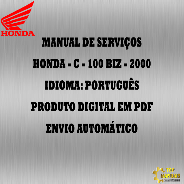 Manual De Serviços - Honda - C - 100 BIZ - 2000
