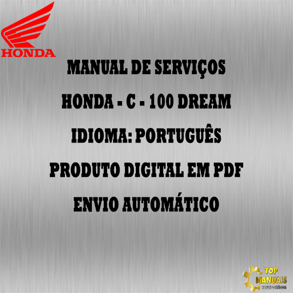 Manual De Serviços - Honda - C - 100 DREAM