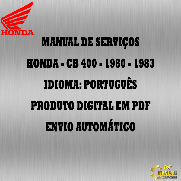 Manual De Serviços - Honda - CB 400 - 1980 - 1983