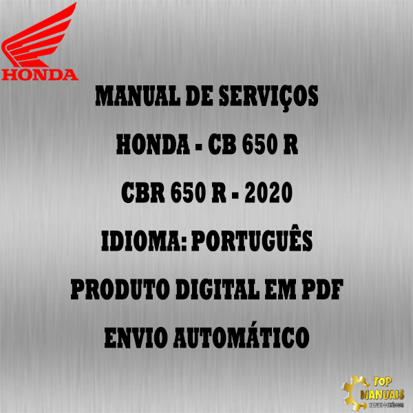 Manual De Serviços - Honda - CB 650 R - CBR 650 R - 2020