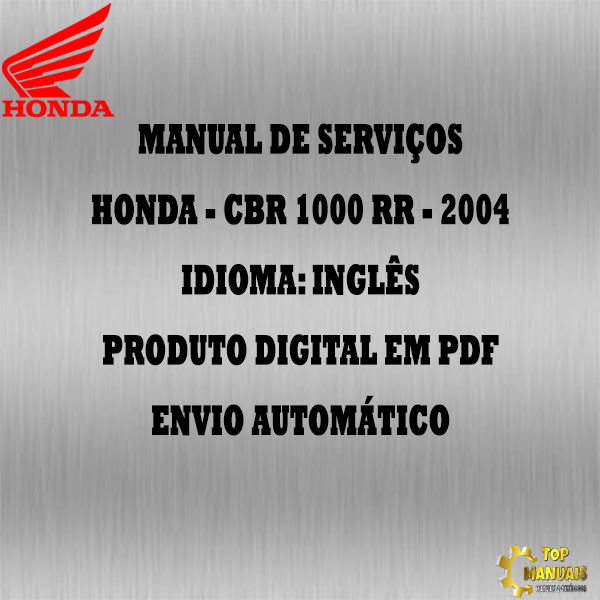 Manual De Serviços - Honda - CBR 1000 RR - 2004