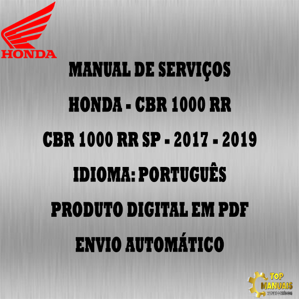 Manual De Serviços - Honda - CBR 1000 RR - CBR 1000 RR SP - 2017 - 2019