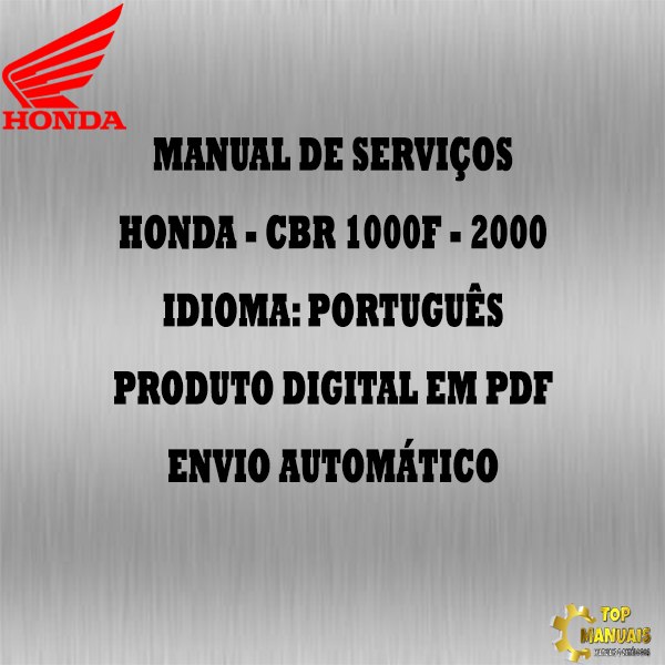 Manual De Serviços - Honda - CBR 1000F - 2000