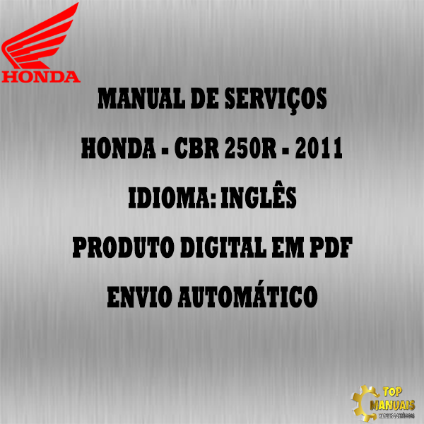 Manual De Serviços - Honda - CBR 250R - 2011