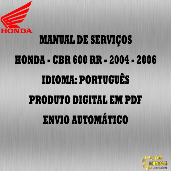 Manual De Serviços - Honda - CBR 600 RR - 2004 - 2006