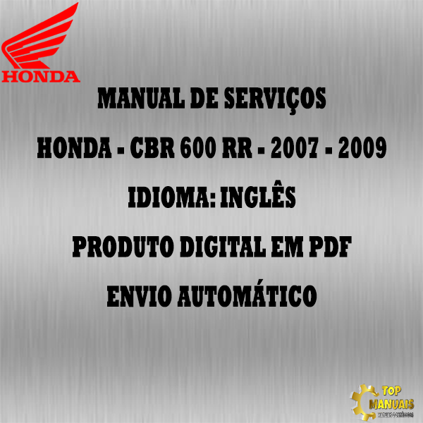 Manual De Serviços - Honda - CBR 600 RR - 2007 - 2009