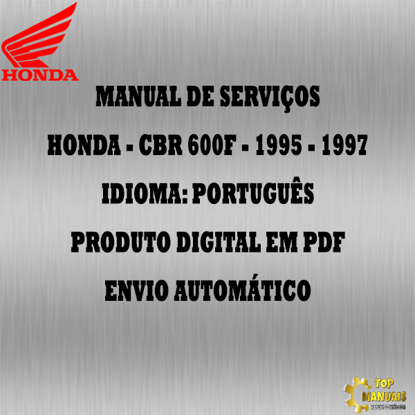 Manual De Serviços - Honda - CBR 600F - 1995 - 1997