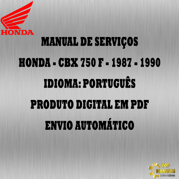 Manual De Serviços - Honda - CBX 750 F - 1987 - 1990