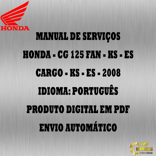 Manual De Serviços - Honda - CG 125 Fan - KS - ES - Cargo - KS - ES - 2008