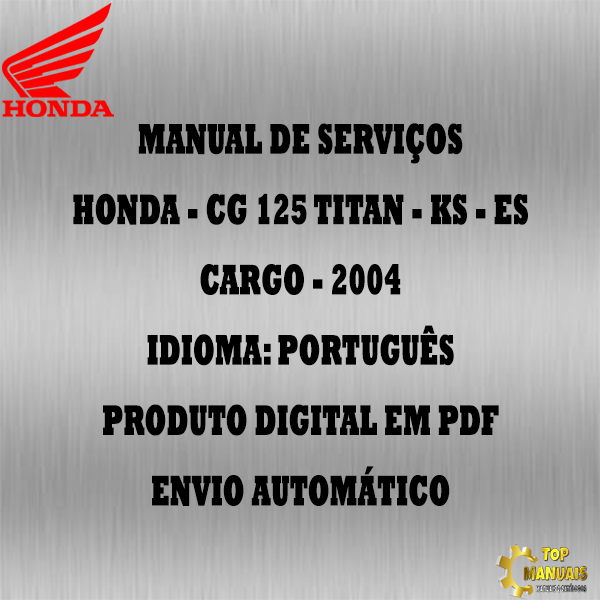 Manual De Serviços - Honda - CG 125 Titan - KS - ES - Cargo - 2004