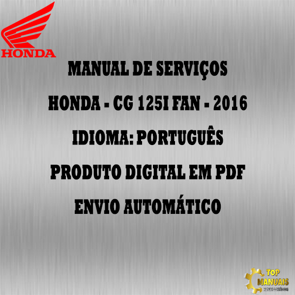 Manual De Serviços - Honda - CG 125i Fan - 2016