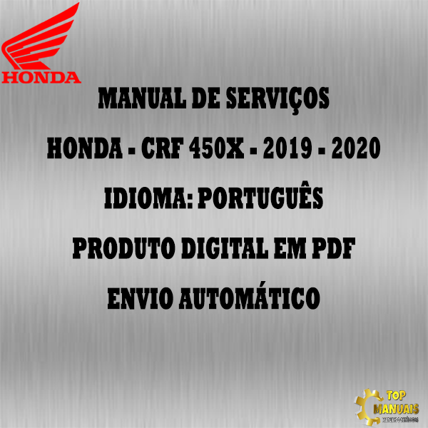 Manual De Serviços - Honda - CRF 450X - 2019 - 2020