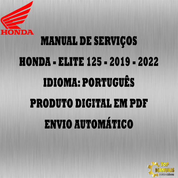 Manual De Serviços - Honda - ELITE 125 - 2019 - 2022