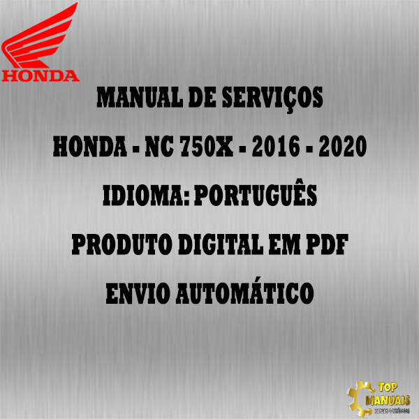 Manual De Serviços - Honda - NC 750X - 2016 - 2020