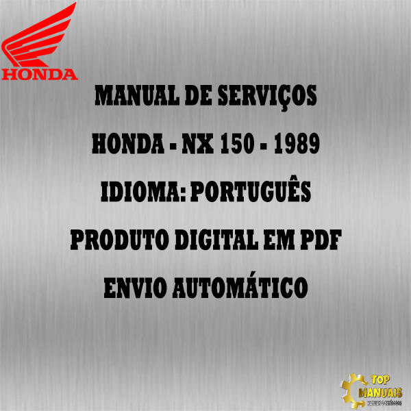 Manual De Serviços - Honda - NX 150 - 1989