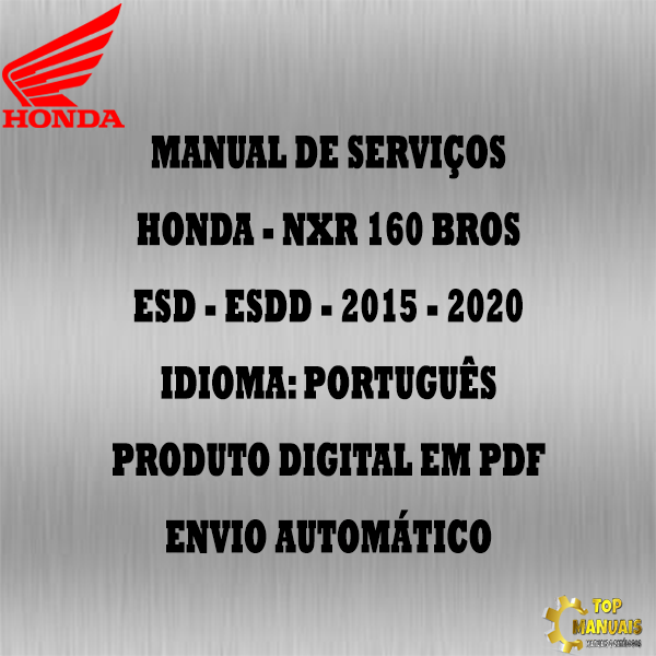 Manual De Serviços - Honda - NXR 160 Bros - ESD - ESDD - 2015 - 2020