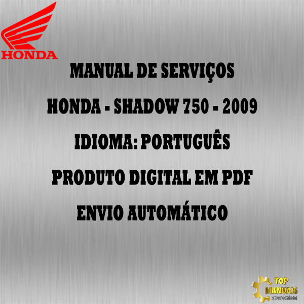 Manual De Serviços - Honda - SHADOW 750 - 2009