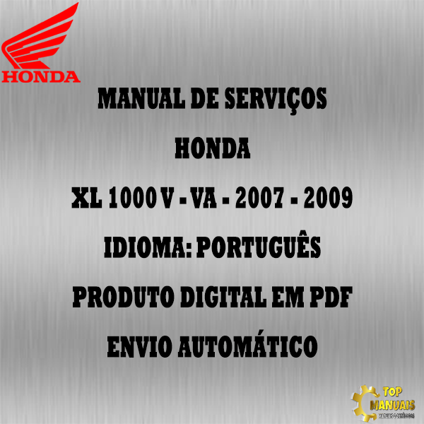 Manual De Serviços - Honda - XL 1000 V - VA - 2007 - 2009