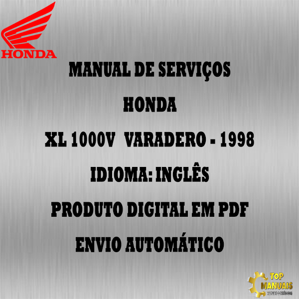 Manual De Serviços - Honda - XL 1000V Varadero - 1998