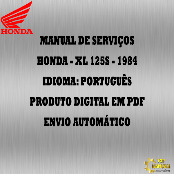 Manual De Serviços - Honda - XL 125S - 1984