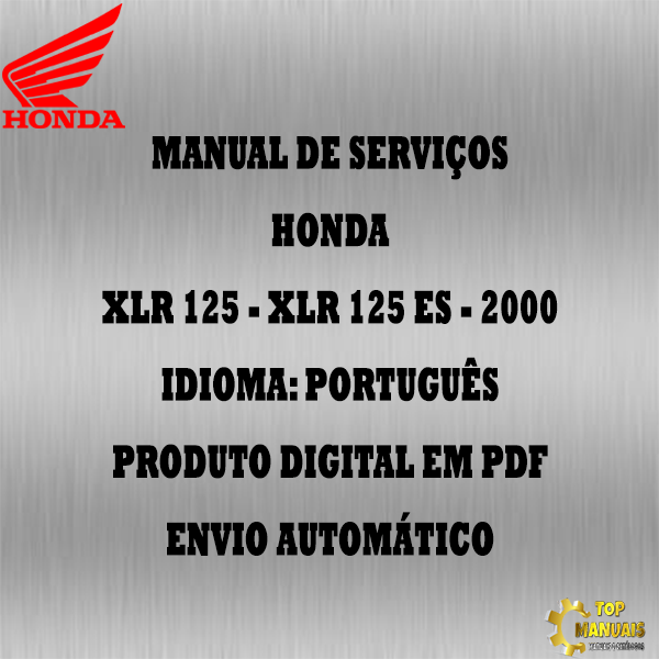 Manual De Serviços - Honda - XLR 125 - XLR 125 ES - 2000