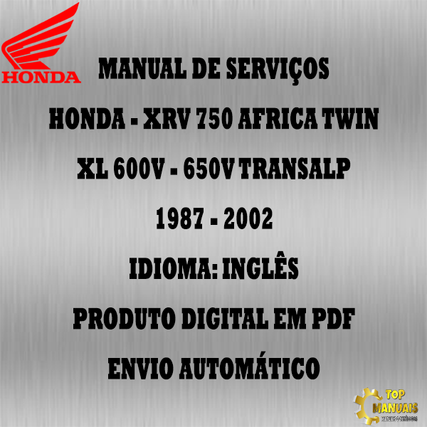 Manual De Serviços - Honda - XRV 750 Africa Twin - XL 600V - 650V Transalp - 1987 - 2002