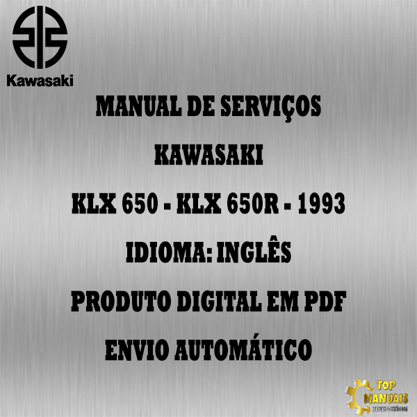 Manual De Serviços - Kawasaki - KLX 650 - KLX 650R - 1993