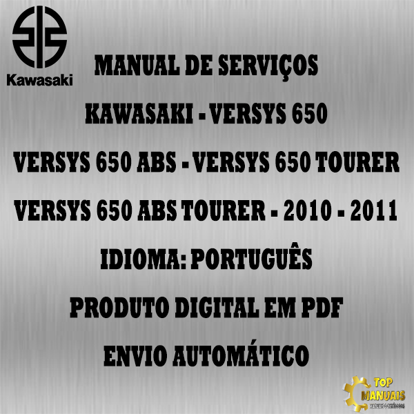Manual De Serviços - Kawasaki - Versys 650 - Versys 650 ABS - Versys 650 Tourer - Versys 650 ABS Tourer - 2010 - 2011