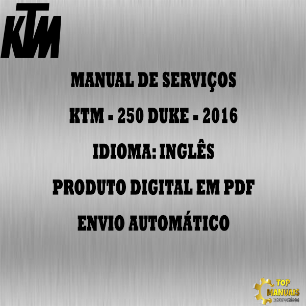 Manual De Serviços - Ktm - 250 DUKE - 2016