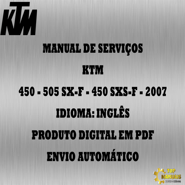 Manual De Serviços - Ktm - 450 - 505 SX-F - 450 SXS-F - 2007