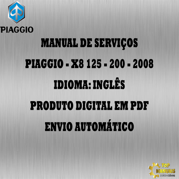Manual De Serviços - Piaggio - X8 125 - 200 - 2008