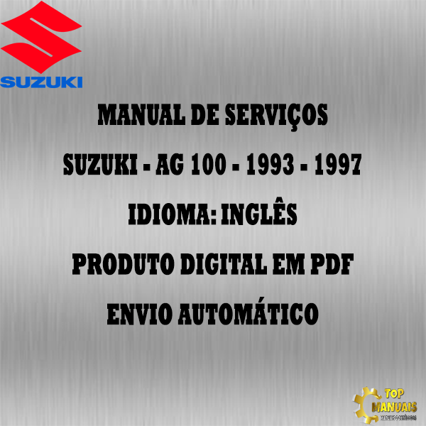 Manual De Serviços - Suzuki - AG 100 - 1993 - 1997