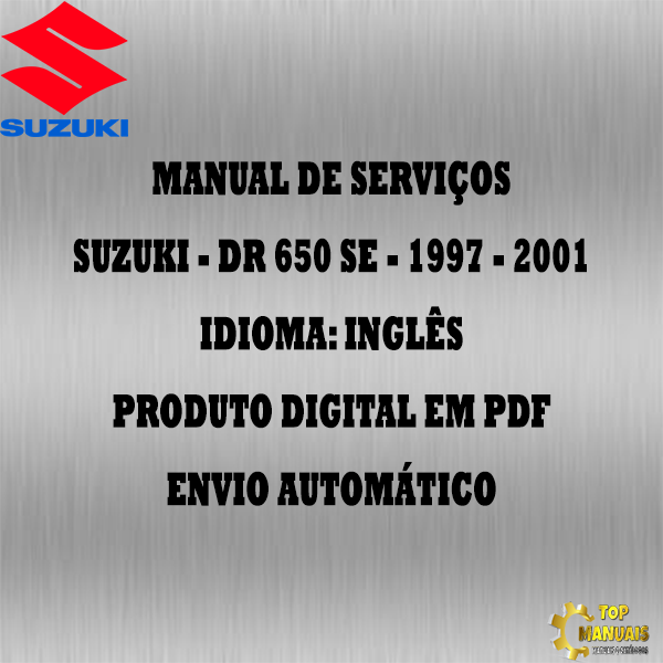 Manual De Serviços - Suzuki - DR 650 SE - 1997 - 2001