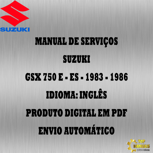 Manual De Serviços - Suzuki - GSX 750 E - ES - 1983 - 1986