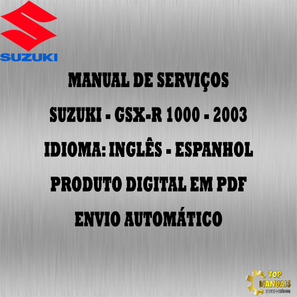 Manual De Serviços - Suzuki - GSX-R 1000 - 2003