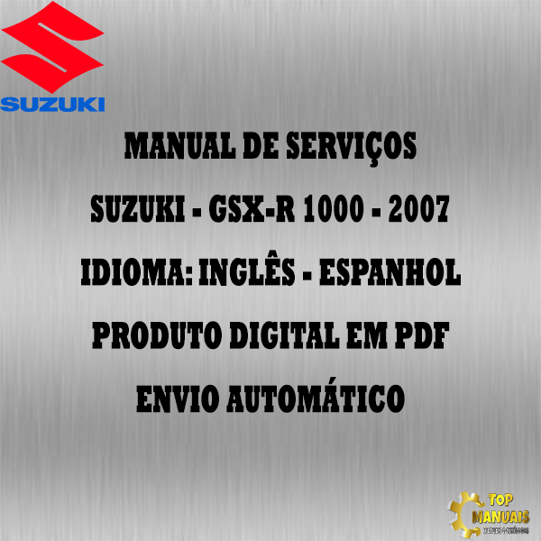 Manual De Serviços - Suzuki - GSX-R 1000 - 2007