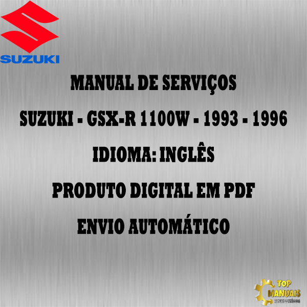 Manual De Serviços - Suzuki - GSX-R 1100W - 1993 - 1996