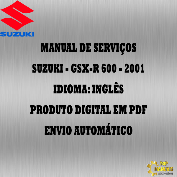 Manual De Serviços - Suzuki - GSX-R 600 - 2001