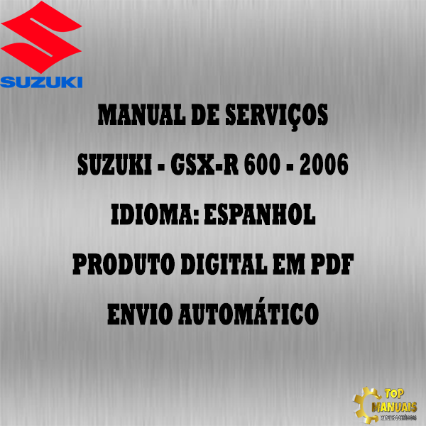 Manual De Serviços - Suzuki - GSX-R 600 - 2006