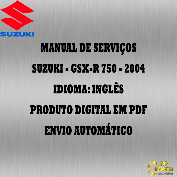 Manual De Serviços - Suzuki - GSX-R 750 - 2004