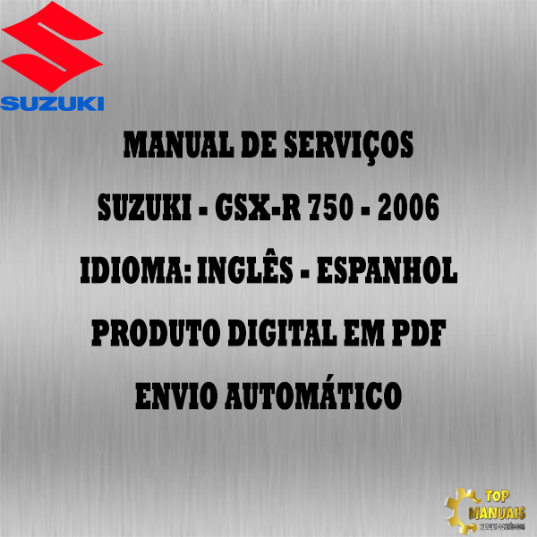 Manual De Serviços - Suzuki - GSX-R 750 - 2006