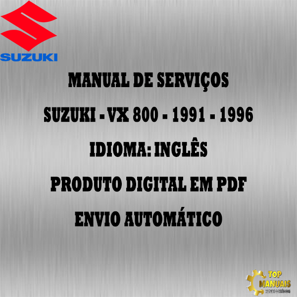 Manual De Serviços - Suzuki - VX 800 - 1991 - 1996